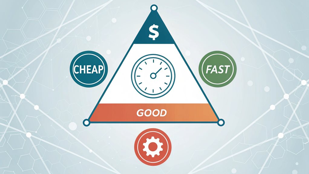 web design prioritization triangle